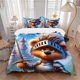 thumbnail image 1 of Anime Knight Bedding - Includes One Quilt Cover and Two Pillowcases (No Core) - Perfect for Bedroom and Guest Room Decoration Festive Gift Polyester Fabric Cart, 1 of 1