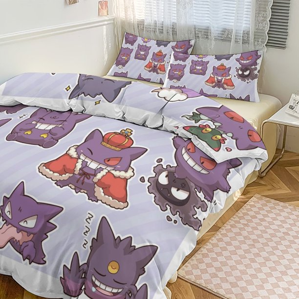 Ge_ngar Print Bedding Set Pattern Duvet Cove Set 3 Pieces 1 Quilt Cover And 2 Pillowcases for Women Men Teens