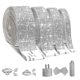 thumbnail image 1 of Cinta de lentejuelas plateada EANLOLY – 4 rollos para manualidades, 1 of 7