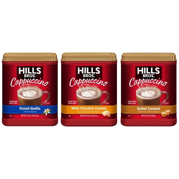 Mezcla para cappuccino Hills Bros Variety Pack 2x453 g y 1x396 g