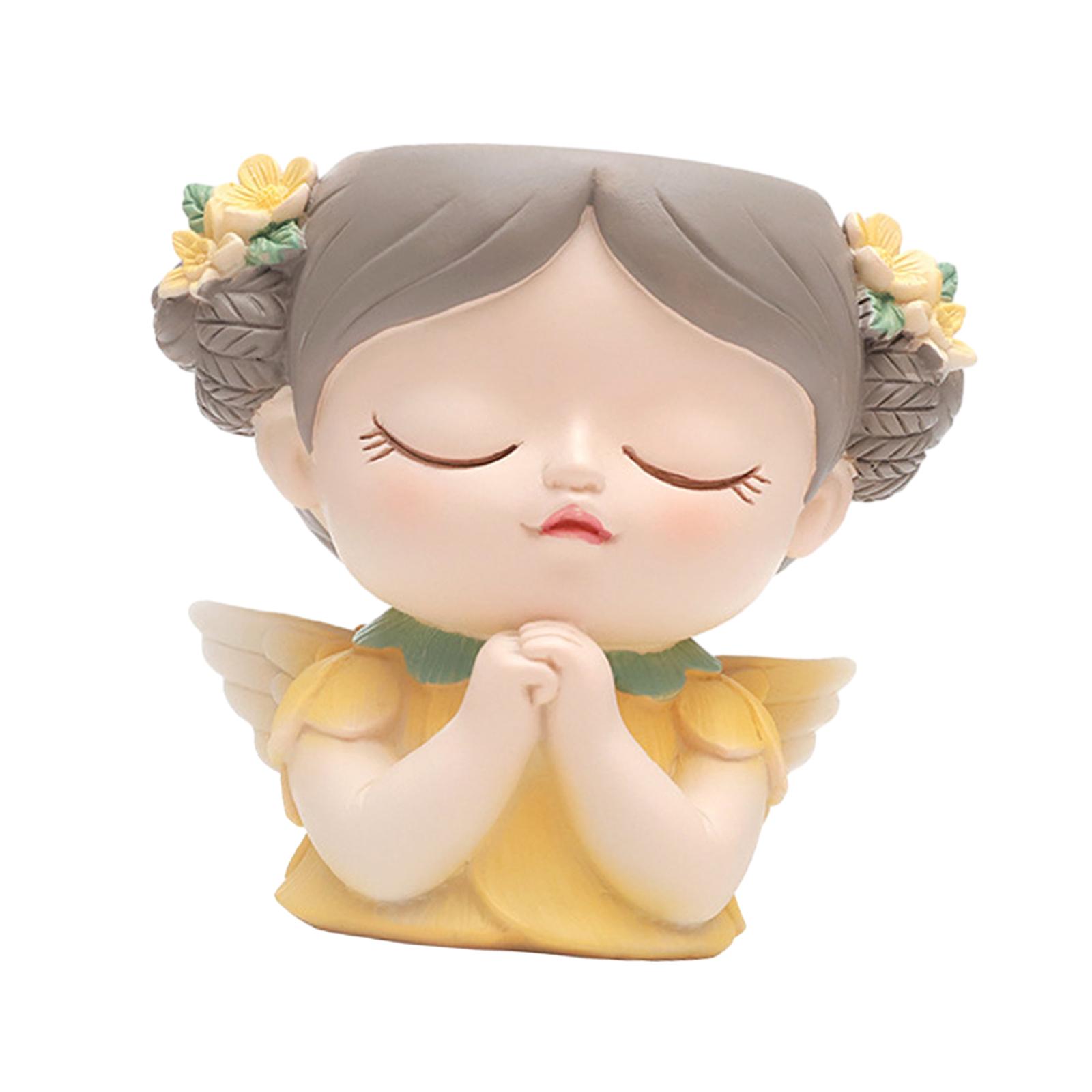 Bothyi - Maceta Con Cabeza De Niña, Maceta Con Cara Bonita Para Sala De Estar, Interior Y Exterior, Estilo A