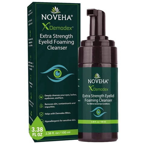 Noveha - Demodex Eyelid Cleanser Foam | Aceite De Árbol De Té De Más Fuerza