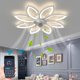 thumbnail image 1 of Ventilador de techo BESKETIE 91 cm con LED regulable y mando a distancia, blanco, 1 of 9