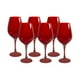 thumbnail image 1 of Set 6 Copas Vino Full Color Rojo 475mL Allegra De Vidrio, 1 of 3
