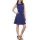 thumbnail image 4 of INSPIRE CHIC Vestidos sin mangas de cuadros de pata de gallo para mujer por encima de la rodilla, ajustados y acampanados, talla S, azul oscuro, 4 of 7
