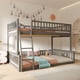 thumbnail image 2 of Full XL over Queen Bunk Bed with Ladder and Guardrails, Gray, 2 of 3
