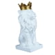 thumbnail image 2 of Estatua Moderna De Cabeza De León, Figura De Animal, Artesanía De Resina Para Estantería De Escritorio, Color Blanco, 2 of 5