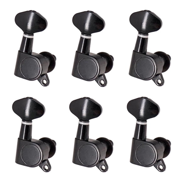 Clavijas afinadoras de afinación para guitarra 6R Sealed Gear Cabezales de máquina para guitarra Negro