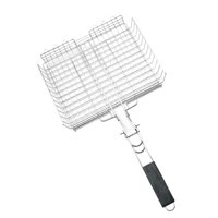 Magideal - Cesta Para Parrilla, Herramienta De Cocina, Clip Para Parrilla, Cesta Para Parrilla Portátil De Doble Capa, Herramienta De Cocina Para Acampar, Carne,