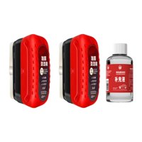 Ioensy - Cepillo De Limpieza De Película De Aceite Automotriz Que Previene La Lluvia Y La Niebla, Tablero De Recubrimiento De Vidrio Rojo, 2 Piezas