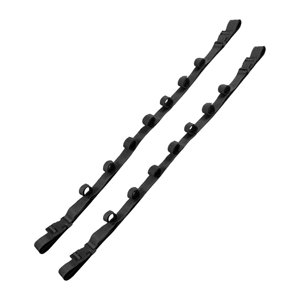 Ioensy - 2X Soporte Para Caña De Pescar Cinturones Con Correa Soporte Portátil 7 Cañas Para Coches Camión De Viaje Negro