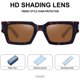 thumbnail image 3 of Gafas de sol cuadradas retro 48mm marco grueso UV400, 3 of 3