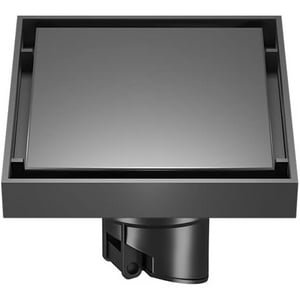 Veat00L - Drenaje De Piso Cuadrado En Acero Inoxidable Para Hogar - Anti-Obstrucción Y Desodorante Con Funda Invisible - Ideal Para Cocinas, Baños Y Aseos (10X10Cm)