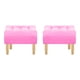 thumbnail image 1 of Set Pouf Wood 1c Felpa 05 Rosado, 1 of 5