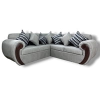 Muebles Duna - Seccional 5 Cuerpos Hamburgo Chenille Gris Medio