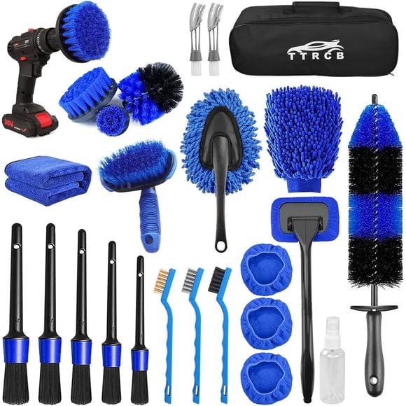 Set Detailing Auto TTRCB 26Pcs Cepillos Limpieza Completo