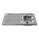thumbnail image 1 of Lavaplato Ac inox 100mm 1 Cubet Sec izq 2 Perf, 1 of 2