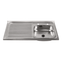 Genérico - Lavaplato Ac Inox 100Mm 1 Cubet Sec Izq 2 Perf