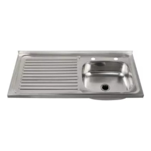 Genérico - Lavaplato Ac.Inox 100Mm 1 Cubet Sec.Izq 2 Perf.