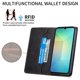 thumbnail image 4 of Funda tipo cartera con bloqueo RFID para Samsung Galaxy A07 Con tapa abatible, portatarjetas, cierre magnético, TPU y soporte Negro, 4 of 6