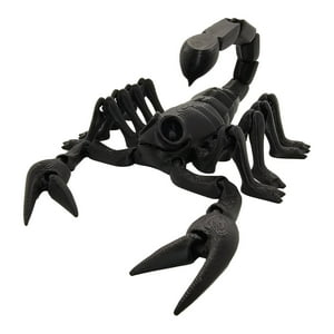 Modoko - Escorpión Articulado Juguete Realista Coleccionable Negro
