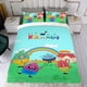 thumbnail image 4 of Los Kiboomers Conjunto de sábanas temático, trío de piezas, cómodo y amigable con la piel, diseño único, regalo de decoración para el hogar para familiares, amigos y fans, 90 cm * 190 cm, 4 of 6