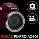 thumbnail image 2 of Cámara digital Kodak AZ401RD Point & Shoot, 16 MP, pantalla LCD de 3 pulgadas, roja, 2 of 7