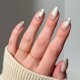 thumbnail image 1 of Press-On Nails, glamnetic, lijado, corto, color almendra, color nude, con detalles dorados, 1 of 6