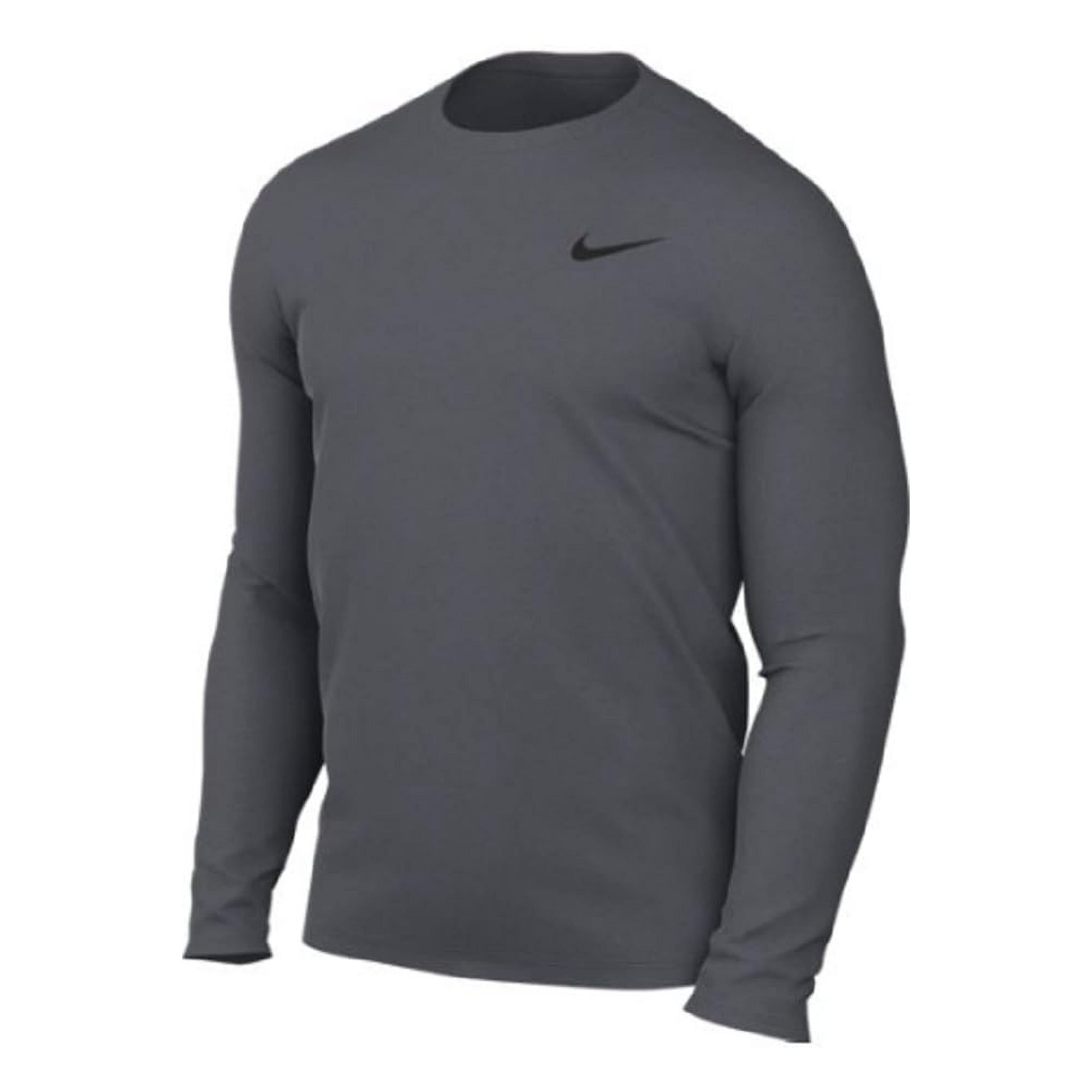 Camiseta Nike Team Legend De Manga Larga Dri-fit Para Hombre, Color Gris