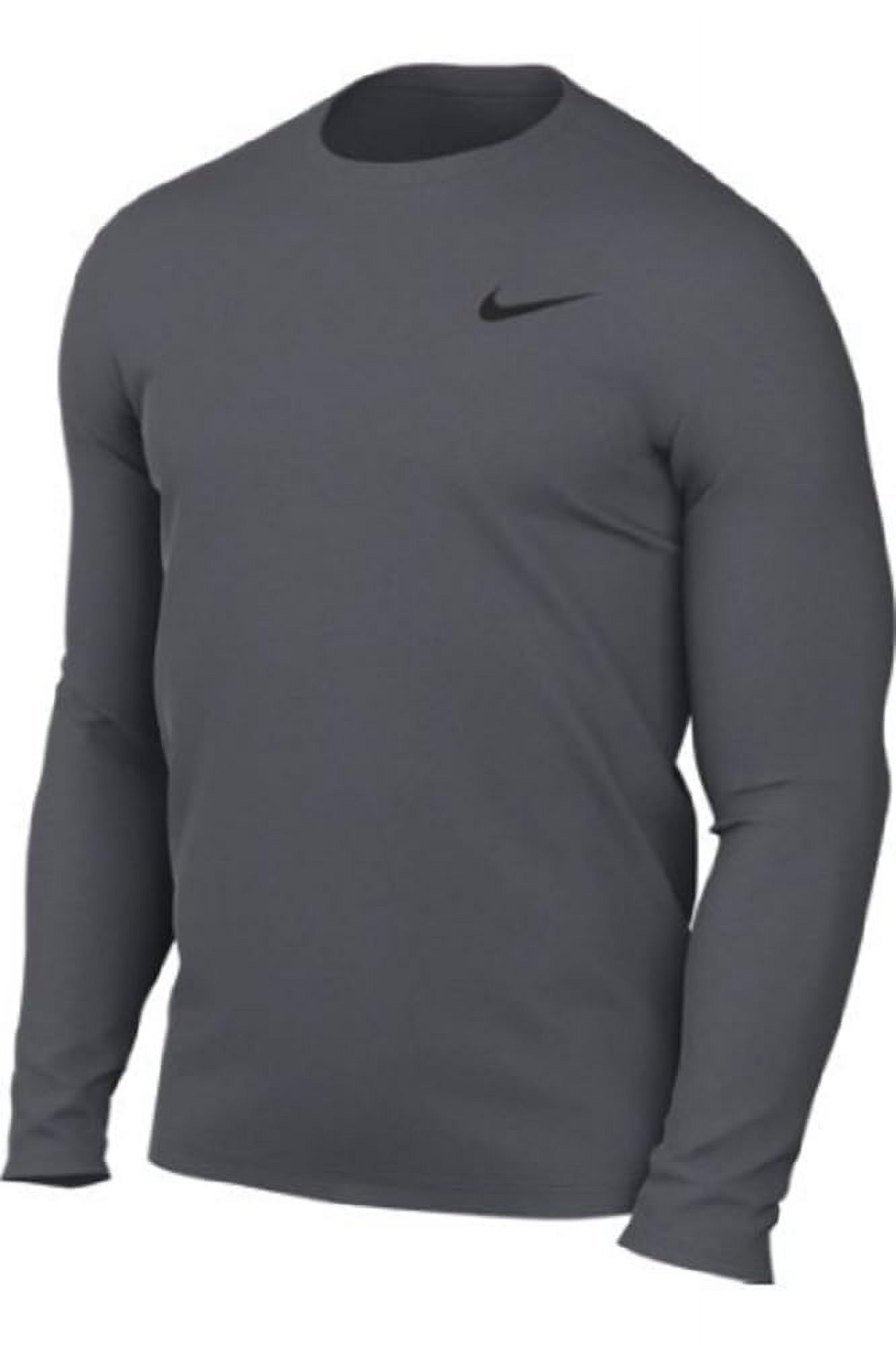 Camiseta Nike Team Legend De Manga Larga Dri-Fit Para Hombre, Color Gris