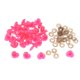 thumbnail image 5 of 100 piezas de plástico de seguridad ojos nariz diy suministros para peluche peluche rosa, 5 of 5