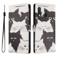 Foxdock Funda Tipo Cartera Para Samsung Galaxy A10E/A20E Con Soporte Y Correa – Diseño De Patrones Lindos