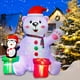 thumbnail image 3 of Hinchables navideños GUDELAK con oso polar y pingüino de 6 pies con LED, 3 of 3