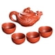 thumbnail image 4 of Juego de té Teaware hecho a mano práctico resistente a altas temperaturas juego de tetera y taza para el hogar para viajes de oficina casa de té Hotel Rojo, 4 of 5