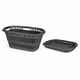 thumbnail image 1 of Canasta para ropa Laundry 360 plegable 40 L portátil gris/negro, 1 of 7