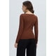 thumbnail image 3 of Polera Mujer Drapeado Delantero Café Oscuro, 3 of 4
