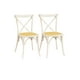 thumbnail image 1 of Pack 2 Silla Crossback Madera Blanco Retro, 1 of 3