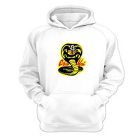 Genérico - Polerón Canguro Cobra Kai Blanco Talla S Unisex