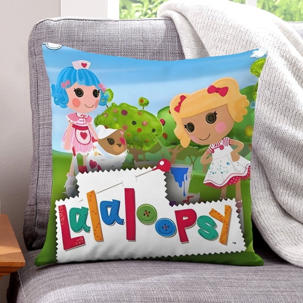 Lalaloopsy Fundas de almohada de terciopelo con tema, regalos de funda de almohada, decoración para el hogar, cojín de lanzar, regalo de cumpleaños para fans y parejas.50*50cm.