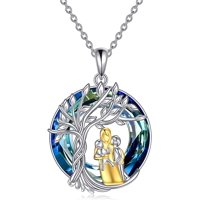 Vousez - Collar Mamá Dos Hijos Cristal Plata 925