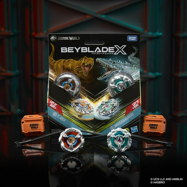 MEGAREX, VNGD 3点セット Set Multipack Beyblade X Jurassic World T. Rex Contra Mosasaurus