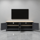 thumbnail image 3 of Mueble de TV Minimalista Rack de Madera con 4 Puertas - Gris Grafito - 150x40x65 cm, 3 of 3