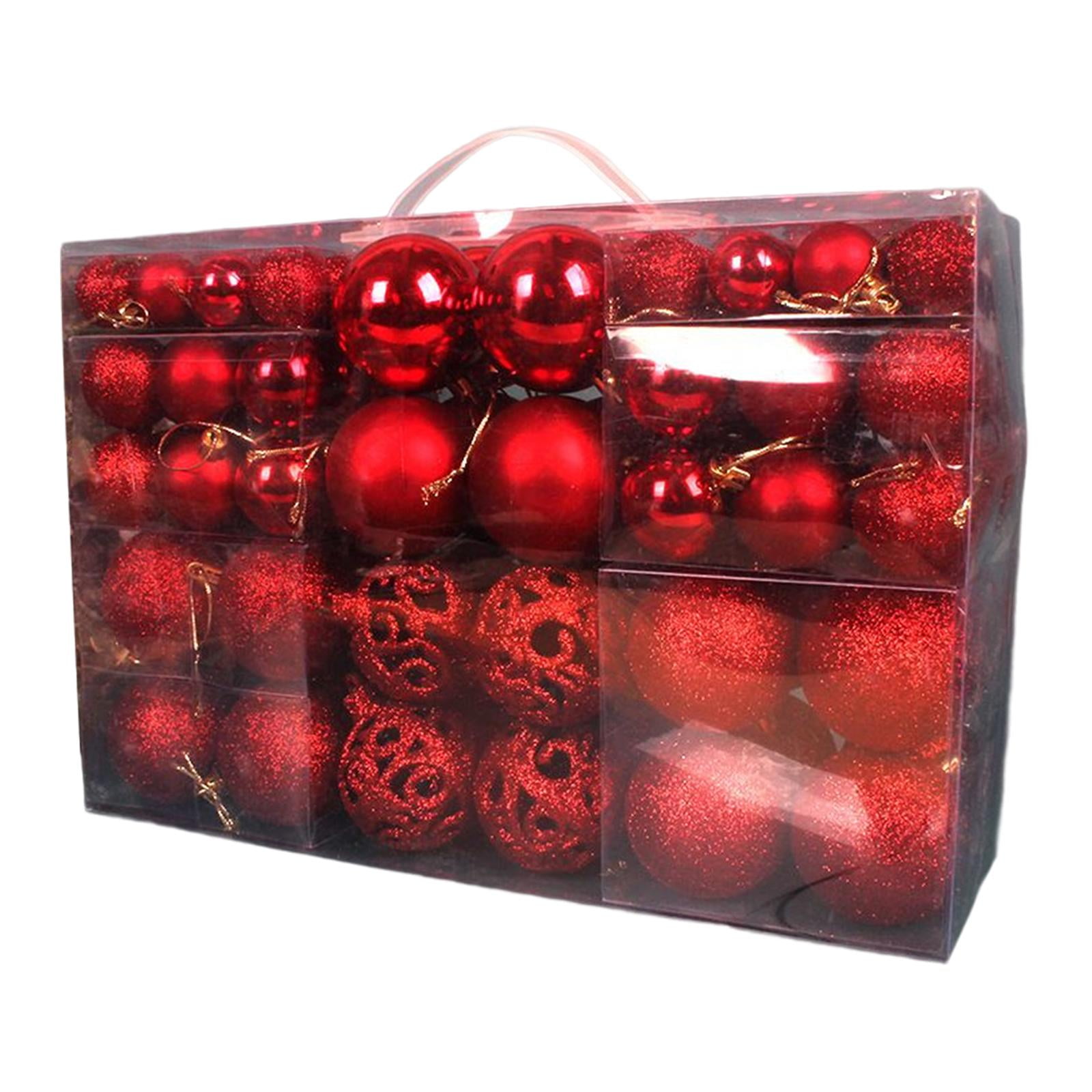 Bothyi - 100 Uds Adornos De Bolas De Navidad Árbol Decoración Compromiso Festivo Rojo