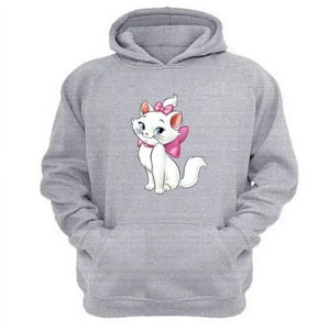 Genérico - Polerón Canguro Gatos Aristócratas Gris Claro Talla M Unisex