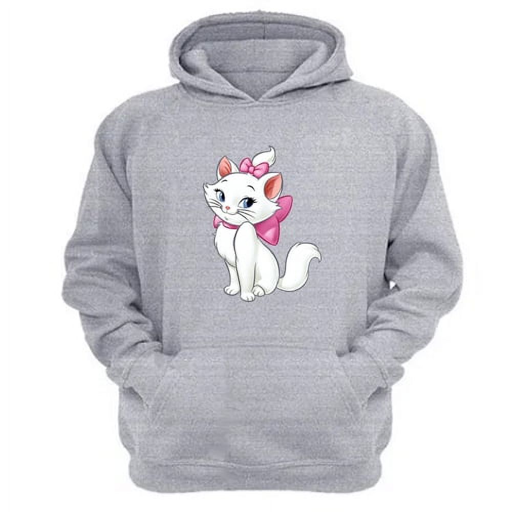 Genérico - Polerón Canguro Gatos Aristócratas Gris Claro Talla L Unisex