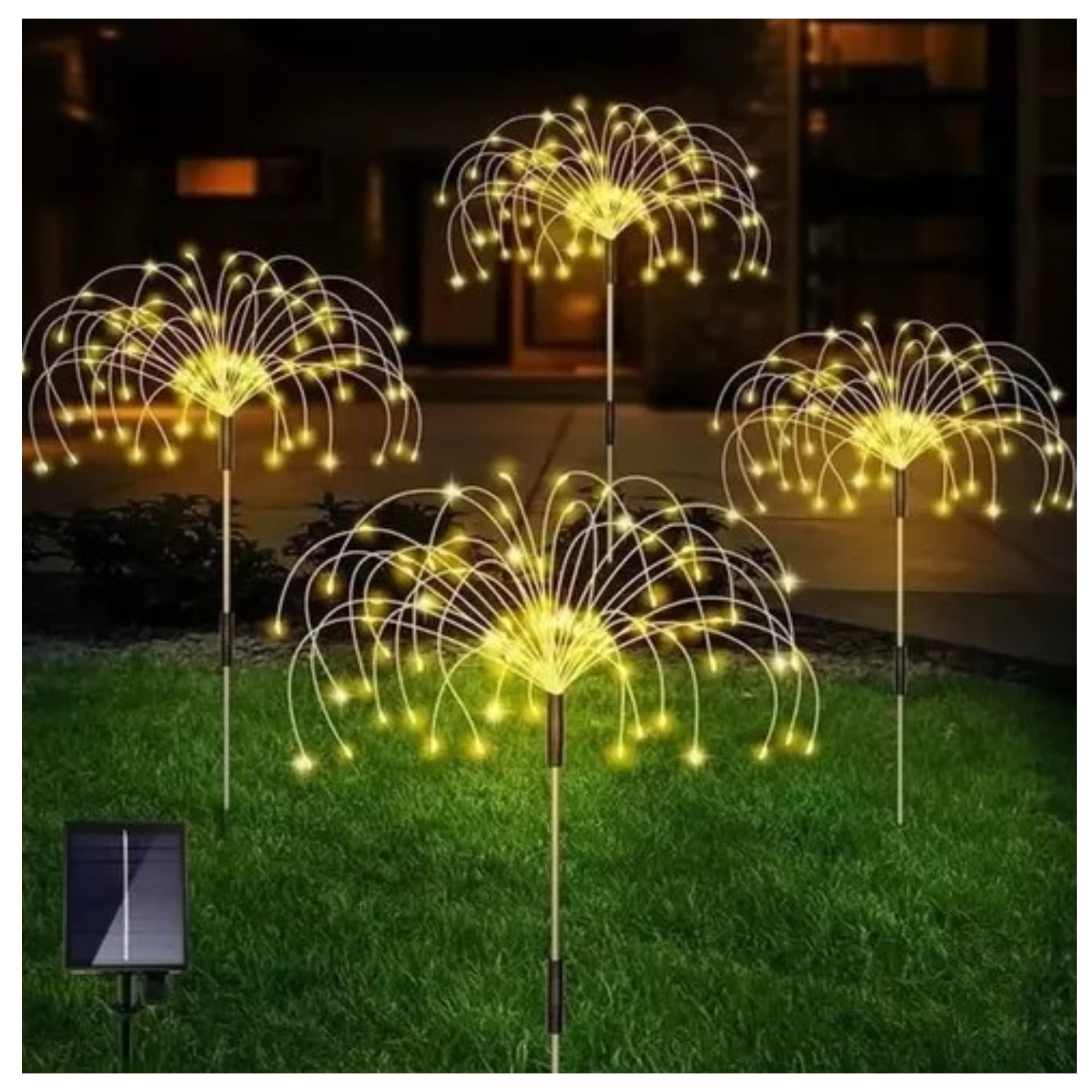 Citohome - Pack Navideño: Luces Micro Led Fuego Artificial Solares - ¡decora Con Estilo