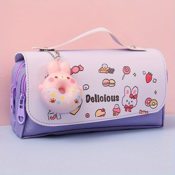 1pc Cute Pencil Case: Large Capacity Multi-Functional Stationery Organizer for Stress-Free Organization - Suitable for Men & Women!