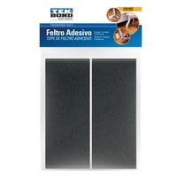 Fieltros Adhesivos Rectangular 127X51Mm Negro 2Un. - Tekbond