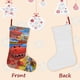 thumbnail image 3 of Pequeña Escuela de Dinosaurios Tema: Calcetines de Navidad, fino lino blanco para colgar en escaleras y chimenea, decoración navideña para el hogar, regalo de Navidad.54cm×38cm, 3 of 5