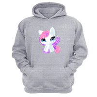 Genérico - Polerón Canguro Mi Pequeño Pony Gris Claro Talla L Unisex